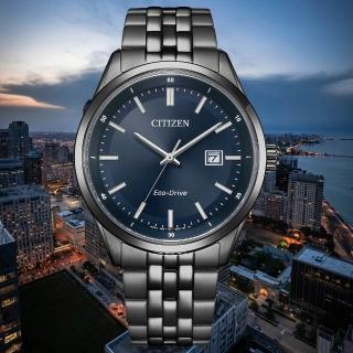 【CITIZEN 星辰】GENTS 時尚型男風格大三針光動能男錶/41mm 母親節(BM7567-50L)