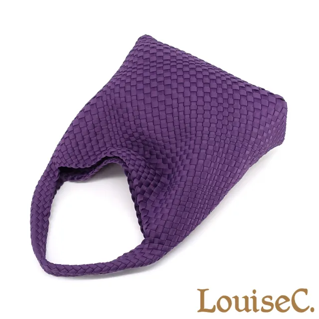 【LouiseC.】雙11 Tree House 韓國潛水布 可拆式子母包 手工編織肩背包 7色 大尺寸 CC8609