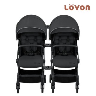 【LOVON】GENIE 雙人推車 雙寶組(贈雙車智慧組合器*1 嬰兒推車 雙寶推車 雙胞胎推車)