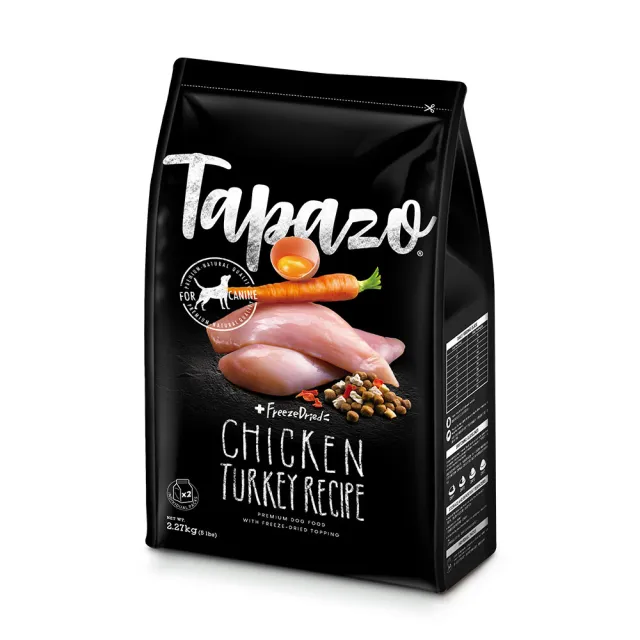 【TAPAZO 特百滋】凍乾三重奏-低敏無穀狗糧 15磅（6.8KG）(狗飼料 狗乾糧 低敏 無穀 凍乾飼料)