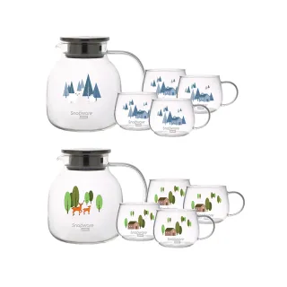 【CorelleBrands 康寧餐具】耐熱玻璃圓壺組-1680ML(兩款可選)