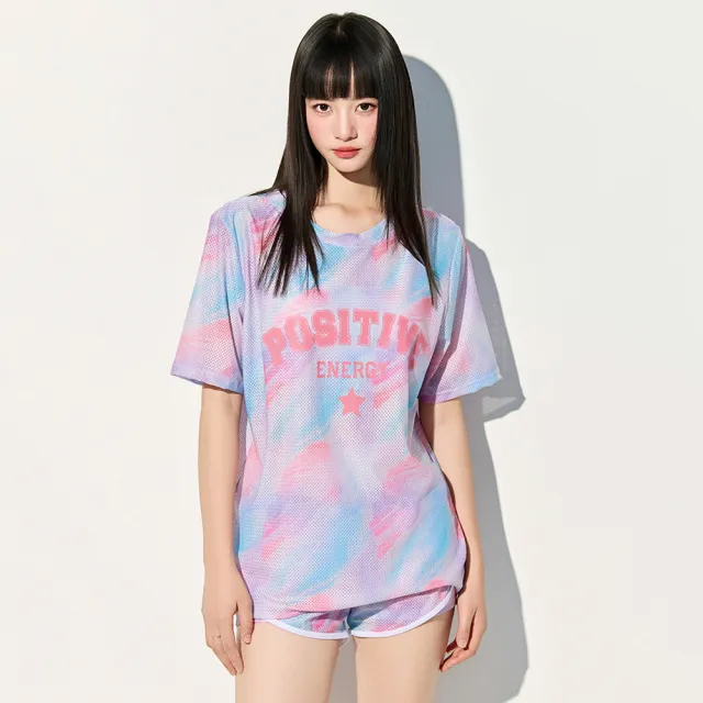 【TING BRA 婷姐內衣】女泳裝 三件式 中大尺碼 混色休閒褲裝三件式泳衣(共2色 M-3XL)