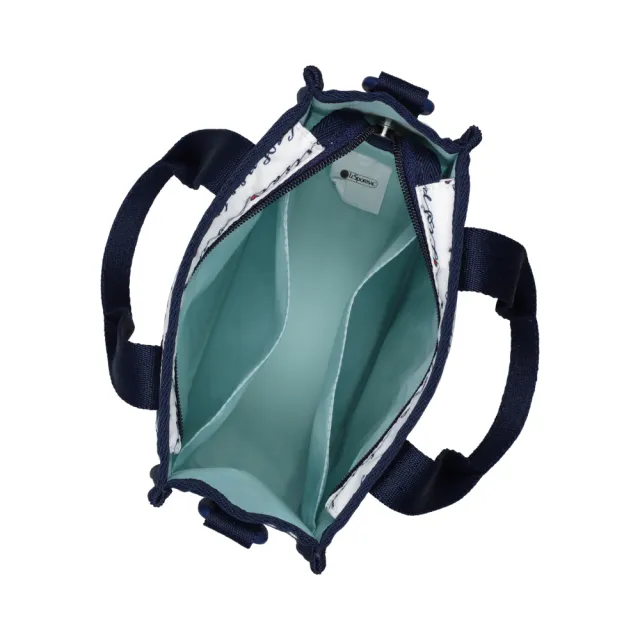 【Lesportsac】MINI N/S TOTE 迷你方型托特包 通勤隨身包 肩背手提袋 送禮 禮物 推薦 女包(藍調手札)