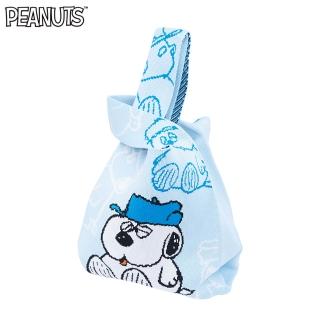 【SNOOPY 史努比】歐拉夫針織手提袋(購物袋 環保袋 手提包)