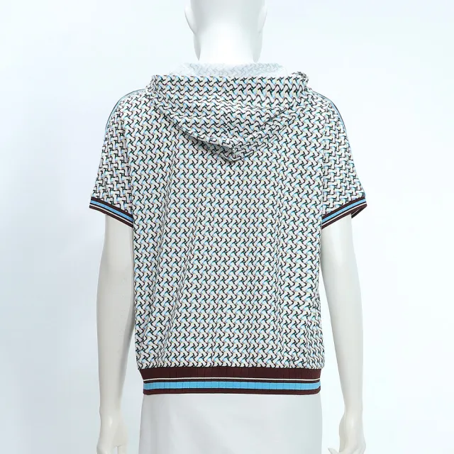 【ILEY 伊蕾】山形紋連袖連帽兩穿外套上衣(淺藍；M-2L；1252364005)