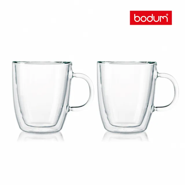 【Bodum】BISTRO 雙層玻璃馬克杯2入組(300cc)