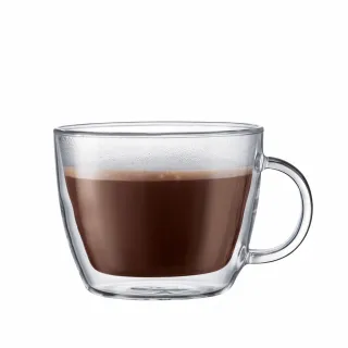 【Bodum】BISTRO 雙層玻璃馬克杯2入組(450cc)