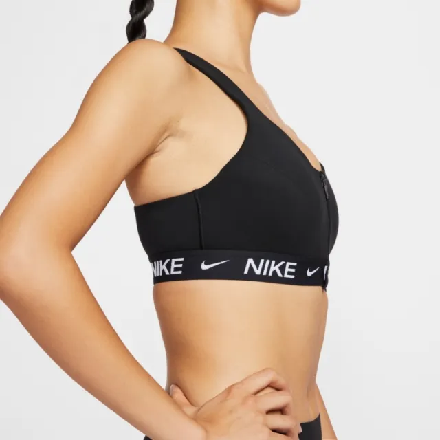 【NIKE 耐吉】運動內衣 高度支撐 女 AS W NK INDY HS ZIP BRA 黑色(HQ2752010)