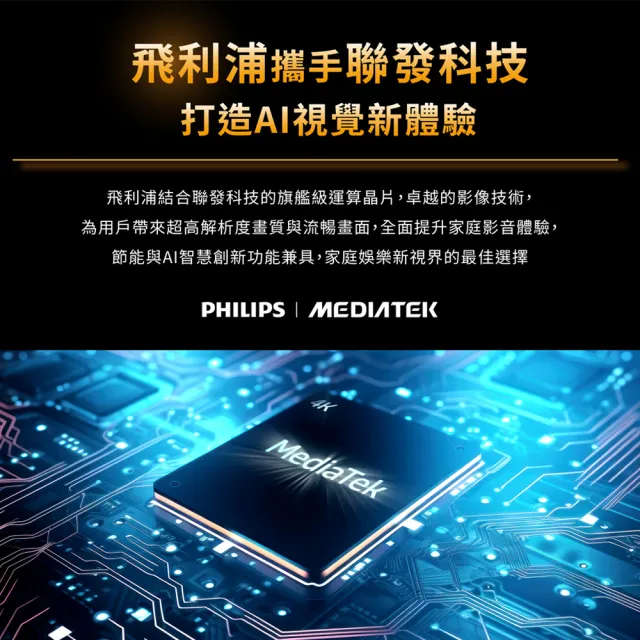 【Philips 飛利浦】家電快配★65型4K QLED Google TV 智慧顯示器(65PQT8159)
