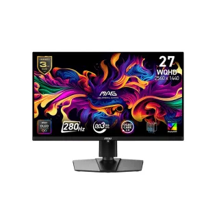 【MSI 微星】MAG 271QP QD-OLED X28 27型 QD-OLED 280Hz 電競螢幕(2K/Adaptive-Sync/280Hz)