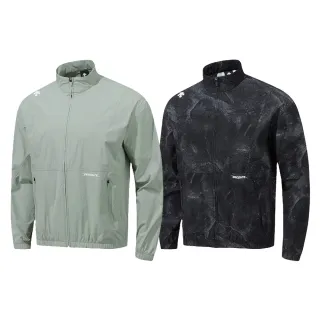 【DESCENTE】迪桑特 男士 輕量防風運動外套(卡其色/黑色)