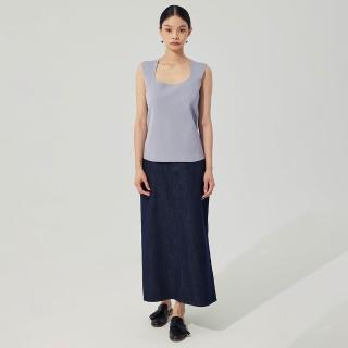 【giordano ladies】25ss 後衩設計牛仔裙(02465036)