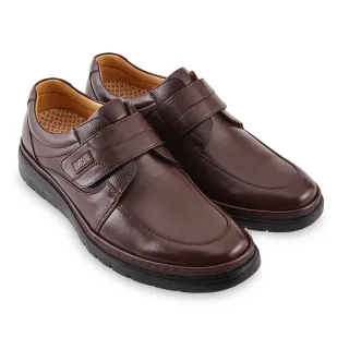 【A.S.O 阿瘦集團】A.S.O 勁步健康系列-魔鬼氈商務休閒鞋(男鞋_咖啡)