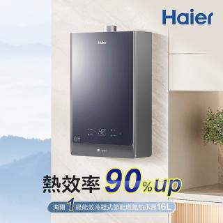 【Haier 海爾】16L一級能效節能燃氣熱水器JSLQ29-16GH F/NG1基本安裝(火速安裝)