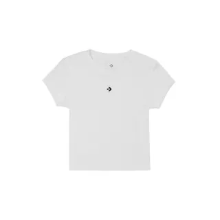【CONVERSE】運動 休閒 短袖上衣 T恤 女上衣 白色 SORONA JERSEY TEE WHITE(WCH663-001)