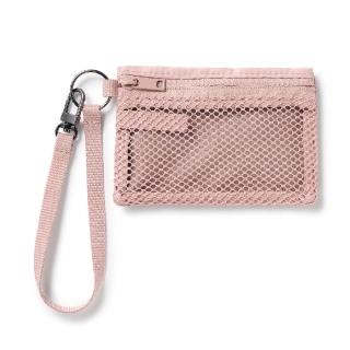 【MUJI 無印良品】聚酯纖維卡片夾 約8×12cm(卡其/粉紅)