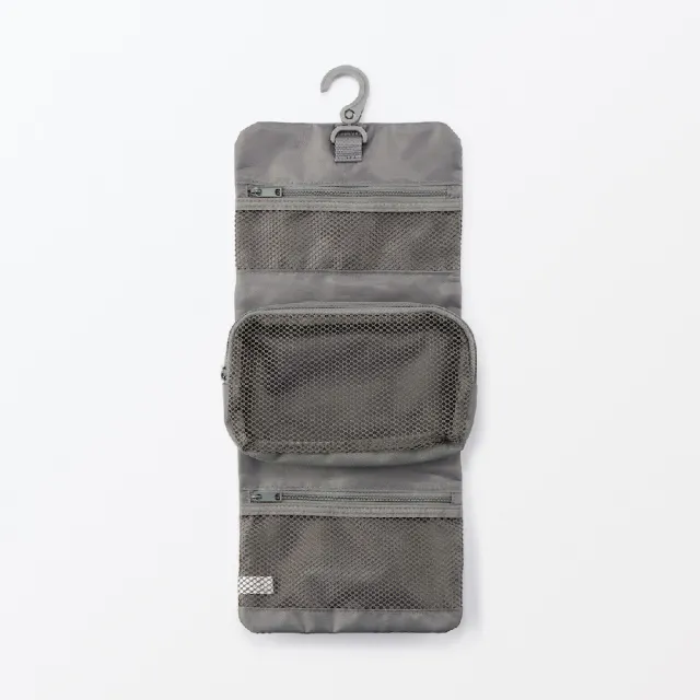 【MUJI 無印良品】聚酯纖維吊掛可拆收納包 約12×18×4.5cm
