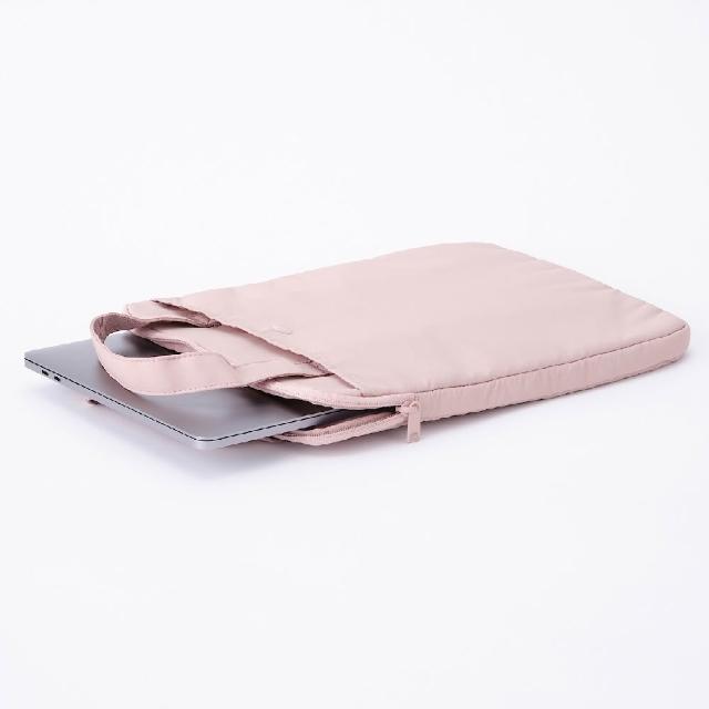 【MUJI 無印良品】降落傘布筆電收納包直式 約34x25cm(黑/粉米/灰)