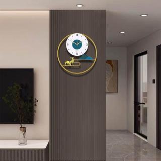【匠俱】裝飾掛墻時鐘(輕奢 藝術鐘表 家用客廳電視墻上掛鐘 現代簡約 靜音 裝飾時鐘 掛墻)