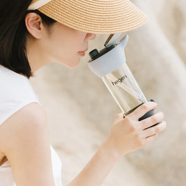 【hegen】Lifestyle｜PPSU 隨行輕量水瓶 450ml - 巴黎灰(水瓶/母嬰用品/健身/蛋白飲/兒童水杯)