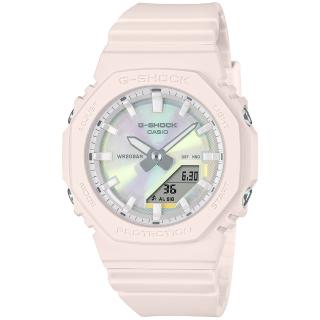 【CASIO 卡西歐】G-SHOCK WOMEN 八角防護構造雙顯錶 母親節 送禮(GMA-P2100PC-4A/速)