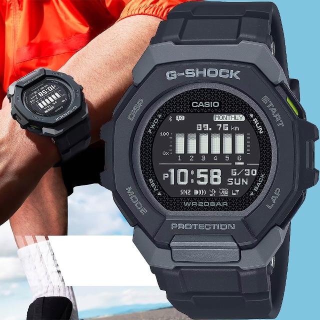 【CASIO 卡西歐】G-SHOCK G-SQUAD 訓練計畫 GPS多功能運動藍芽手錶 送禮 禮物 推薦(GBD-300-1)