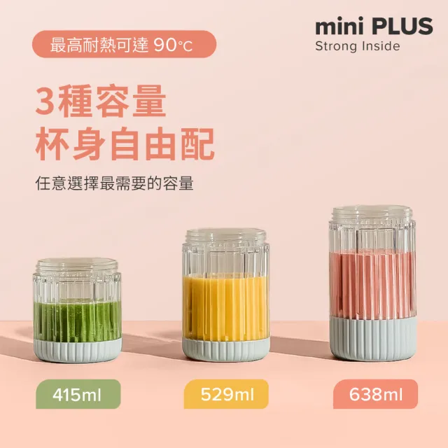 美國熱銷NO.1【BEAST】《mini PLUS｜小野獸》破壁x 調理x戶外 三機一體｜全營養萃取戶動能量調理機(B65M-H)