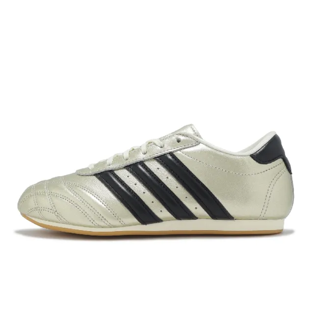 【adidas 愛迪達】跆拳道鞋 Taekwondo Lace W 女鞋 金 黑 皮革 膠底 休閒鞋 愛迪達(JP8132)