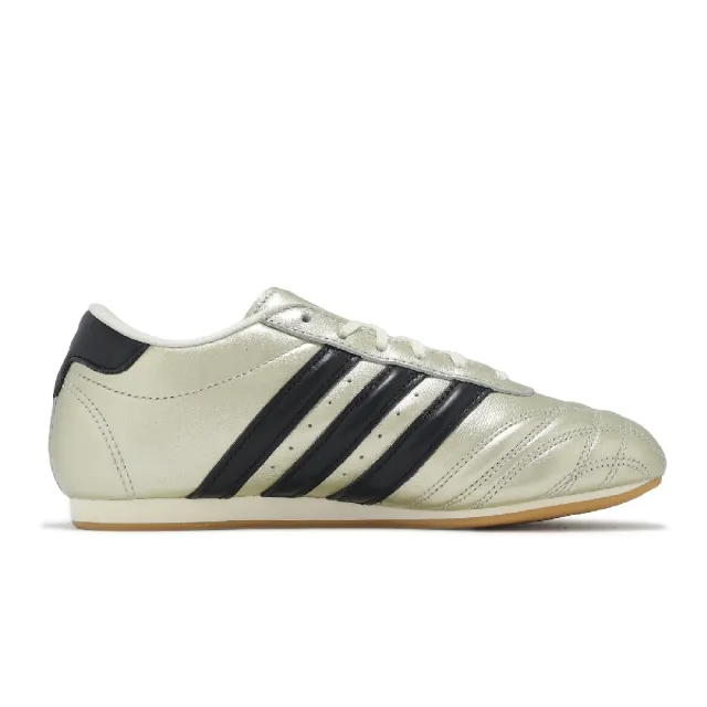 【adidas 愛迪達】跆拳道鞋 Taekwondo Lace W 女鞋 金 黑 皮革 膠底 休閒鞋 愛迪達(JP8132)