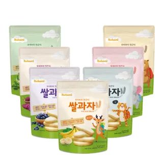【韓國ibobomi】嬰兒米餅30gx5包組(原味/蘋果/菠菜/紫薯/海苔/藍莓/香蕉 口味任選)