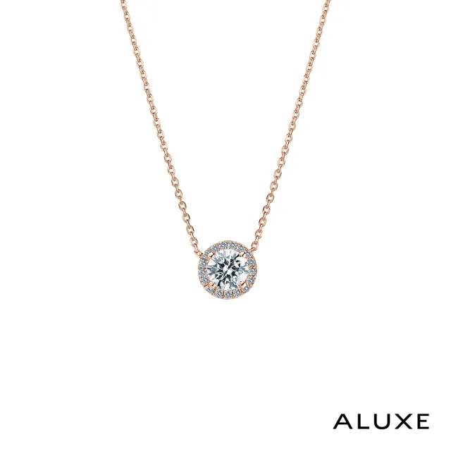 【ALUXE 亞立詩】GIA 0.30克拉 DSI1 3EX 18K金 鑽石項鍊 海洋之眼 圓形 NS0777(3色任選)