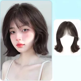 韓系百搭清透素顏感整頂假髮(任何臉型可 層次短髮 Wendy頭 內扣外翻 自然蓬鬆 修飾臉型)