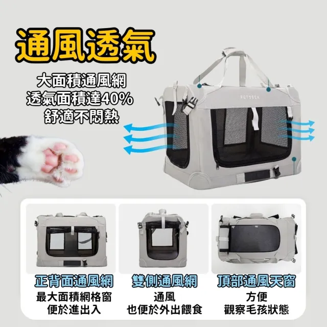 【Petvibe】Petseek寵覓加大款寵物外出包(寵物外出包/車用寵物包/寵物安全座椅/外出籠/貓咪外出籠)
