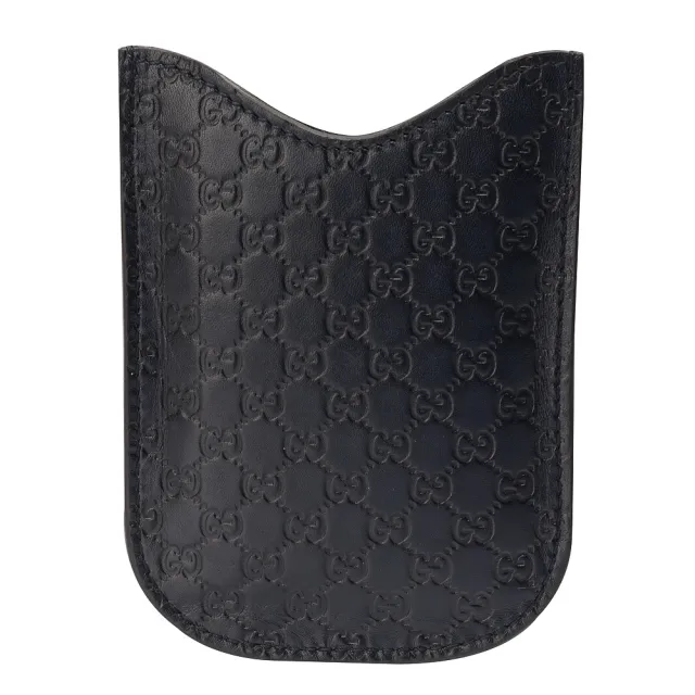 【GUCCI 古馳】經典Guccissima壓紋牛皮萬用名片/卡夾(深藍色-238687-BMJ0N-4009)