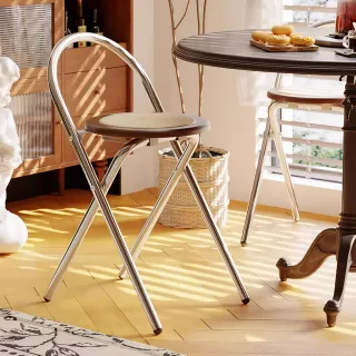 【HappyLife】藤編折疊椅 Y12440(折疊椅 摺疊椅 餐椅 吧檯椅 椅子)