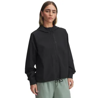 【UNDER ARMOUR】UA 女 Woven 連帽外套_1369889-003(黑色)