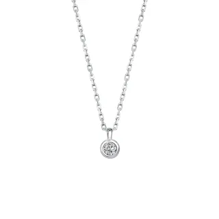 【IS DIAMOND】鑽石項鍊 包鑲經典款(培育鑽石)