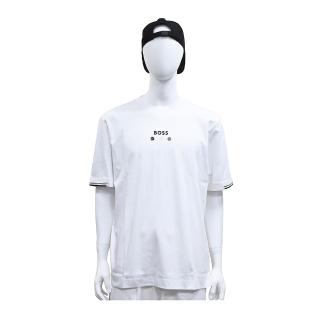 【BOSS】BOSS 膠囊系列圓領網球印花短袖T恤(男款/白)