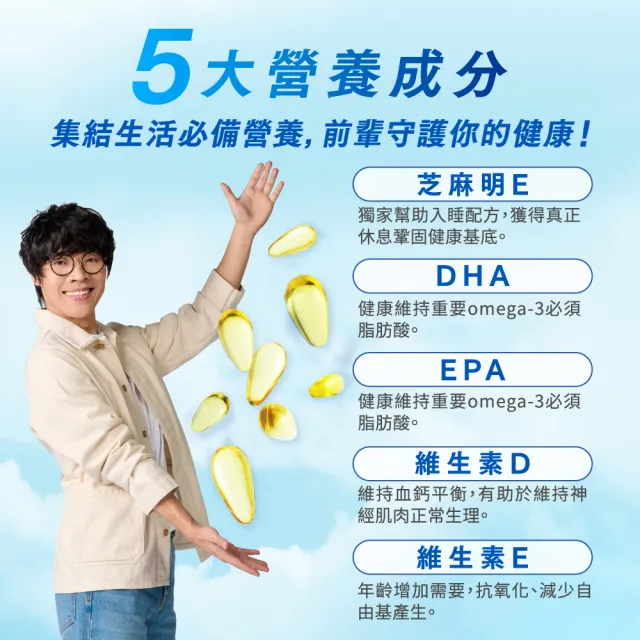 【Suntory 三得利官方直營】魚油 DHA＆EPA+芝麻明E 120顆x2罐組(DHA&EPA、芝麻明、維生素E、維生素D)