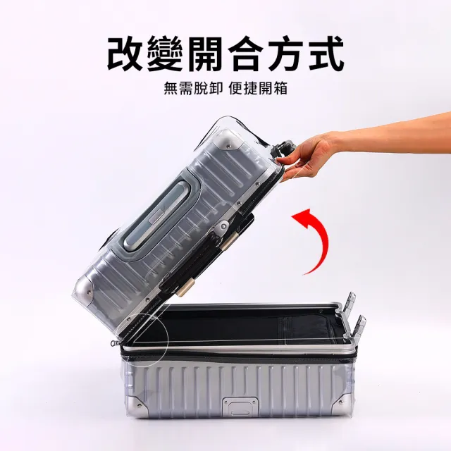 【YUNMI】免拆脫行李箱套 透明行李箱防水保護套 行李箱防塵套 行李套 旅行箱套 旅行箱保護套(26/28/30吋)
