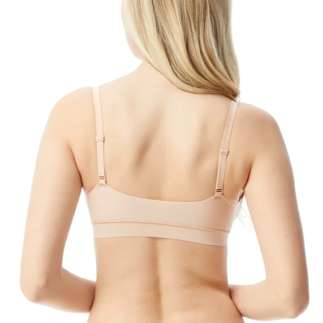 【Chantelle 仙黛爾】Soft Stretch.蕾絲雙肩帶無痕輕運動內衣 粉膚色.11GQ9_01N(超強彈力.超透氣觸感.包覆)