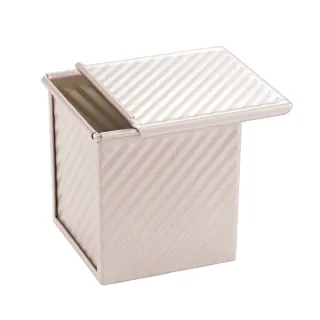 【Chefmade 學廚】宇宙工作室 正方形滑蓋吐司盒(WK9318波紋水立方250g底部有洞 滑蓋吐司模)