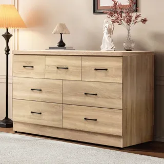 【IHouse】台灣製免組裝 木心板7抽收納櫃(斗櫃/餐桌櫃/工作桌/育嬰桌/中島桌/置物櫃)