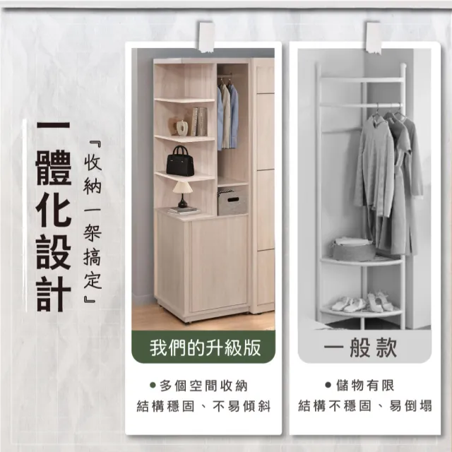 【IHouse】品田 吊掛衣櫃邊櫃/衣櫥/轉角櫃/收納櫃