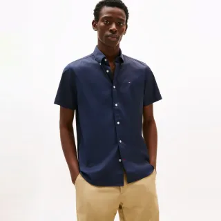 【TOMMY HILFIGER】官方旗艦館 Performance 短袖襯衫_藍色