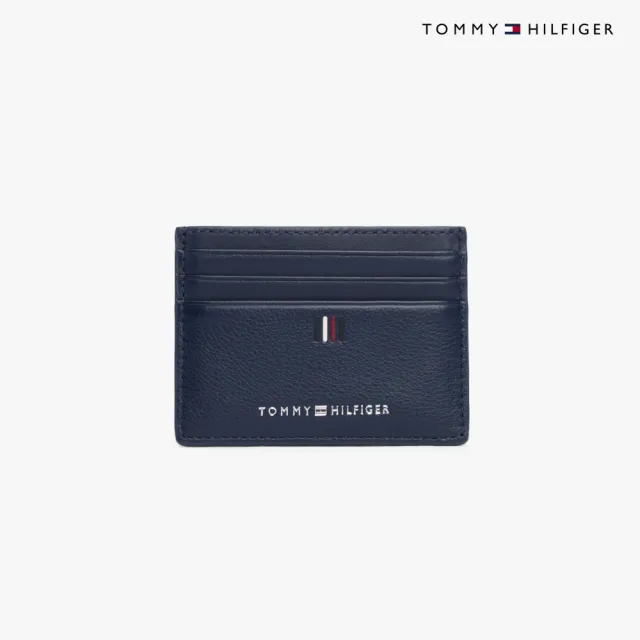 【TOMMY HILFIGER】官方旗艦館 中央條紋票卡夾_藍色