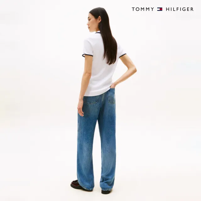 【TOMMY HILFIGER】官方旗艦館 對比飾邊開領 Polo 衫_裸色