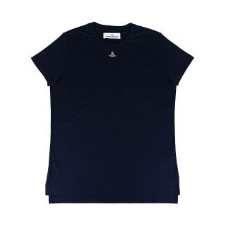 【Vivienne Westwood】Vivienne Westwood Orb Peru 土星LOGO純棉短袖T恤(女款/深藍)
