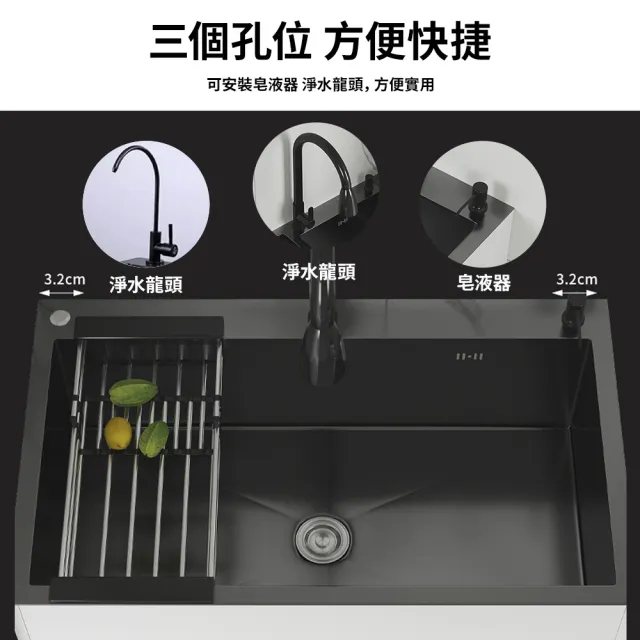 【匠俱】不銹鋼水槽櫃 65*45cm大單槽 流理台(廚房洗菜盆 多功能水槽 洗碗池落地式櫥櫃 廚房水槽 洗手台)