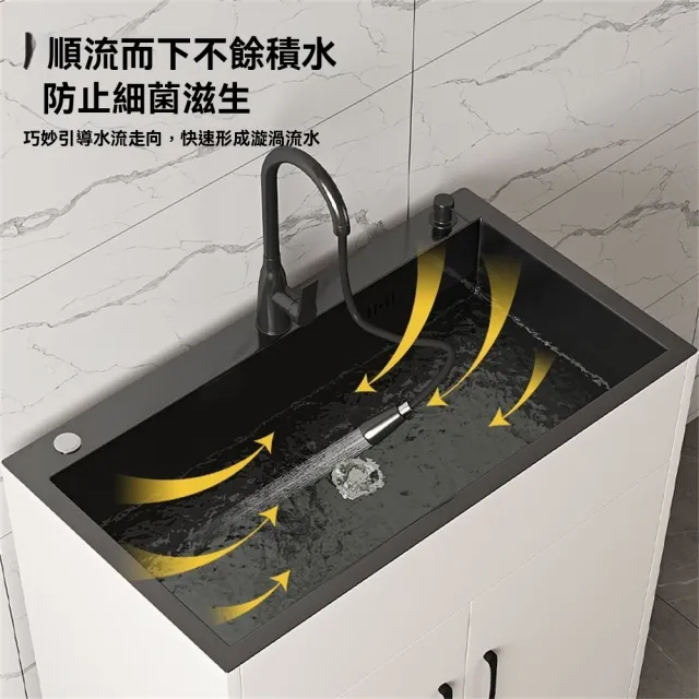 【匠俱】不銹鋼水槽櫃 65*45cm大單槽 流理台(廚房洗菜盆 多功能水槽 洗碗池落地式櫥櫃 廚房水槽 洗手台)